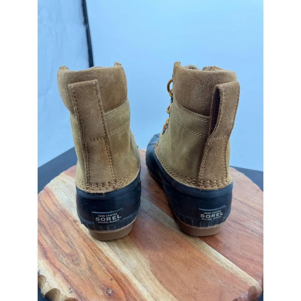 Sorel Cheyanne II Duck Boot Kids Size 3 Brown Waterproof Leather NY3961-286